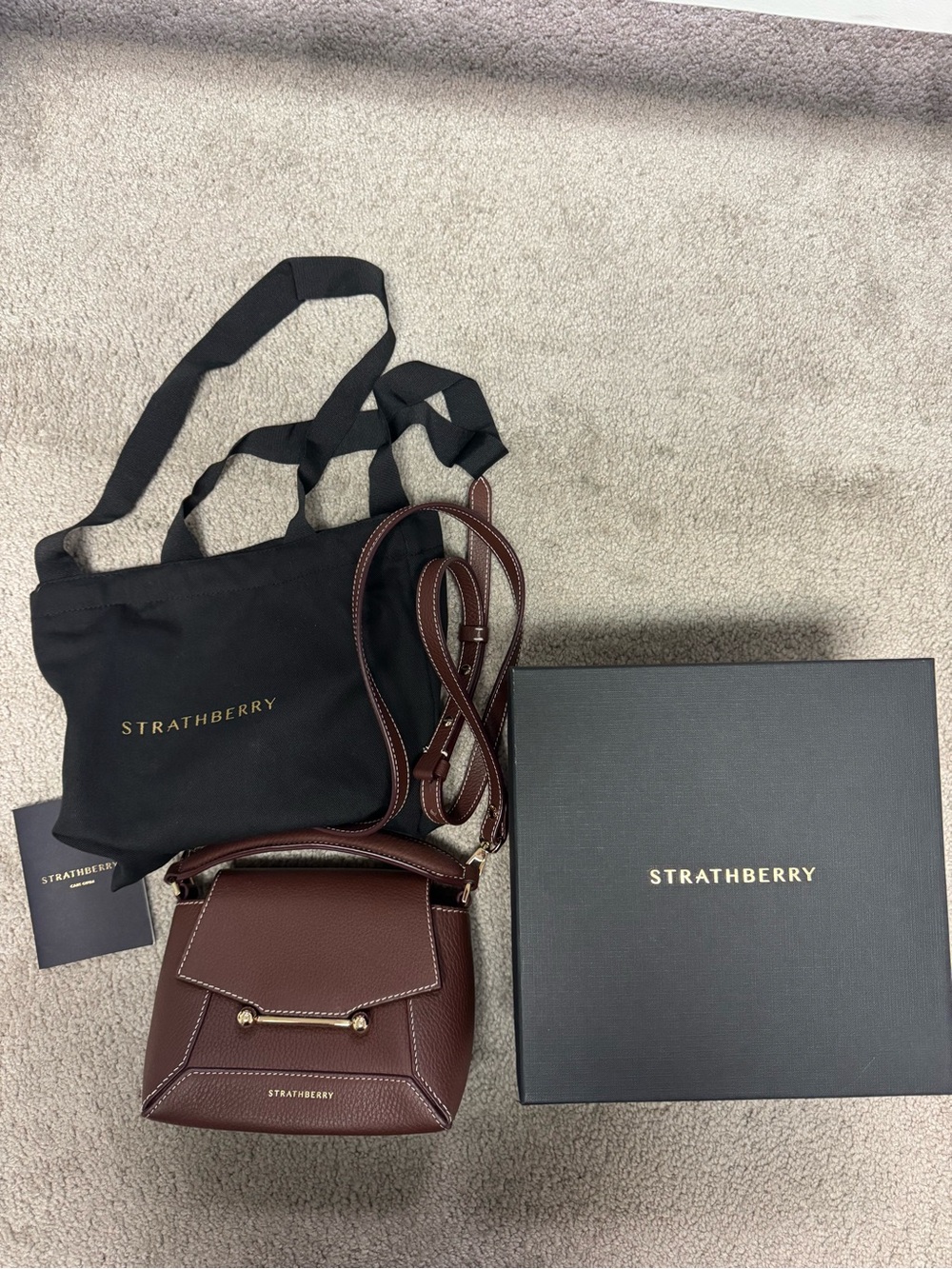 Strathberry Mosaic Nano in Chocolate Brown